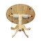 International Concepts Round 42 in Round Dual Drop Leaf Pedestal Table, Natural, 42 W, 42 L, 29.5 in H, Wood, Natural T01-42DP - alternate 6